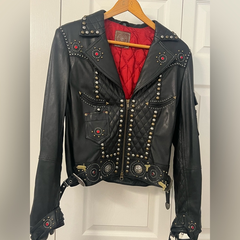 Black Double D Ranch leather jacket size small